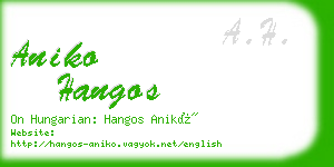 aniko hangos business card